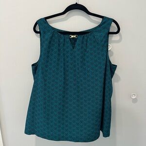 Dana Buchman Blue Blouse with Textured Design